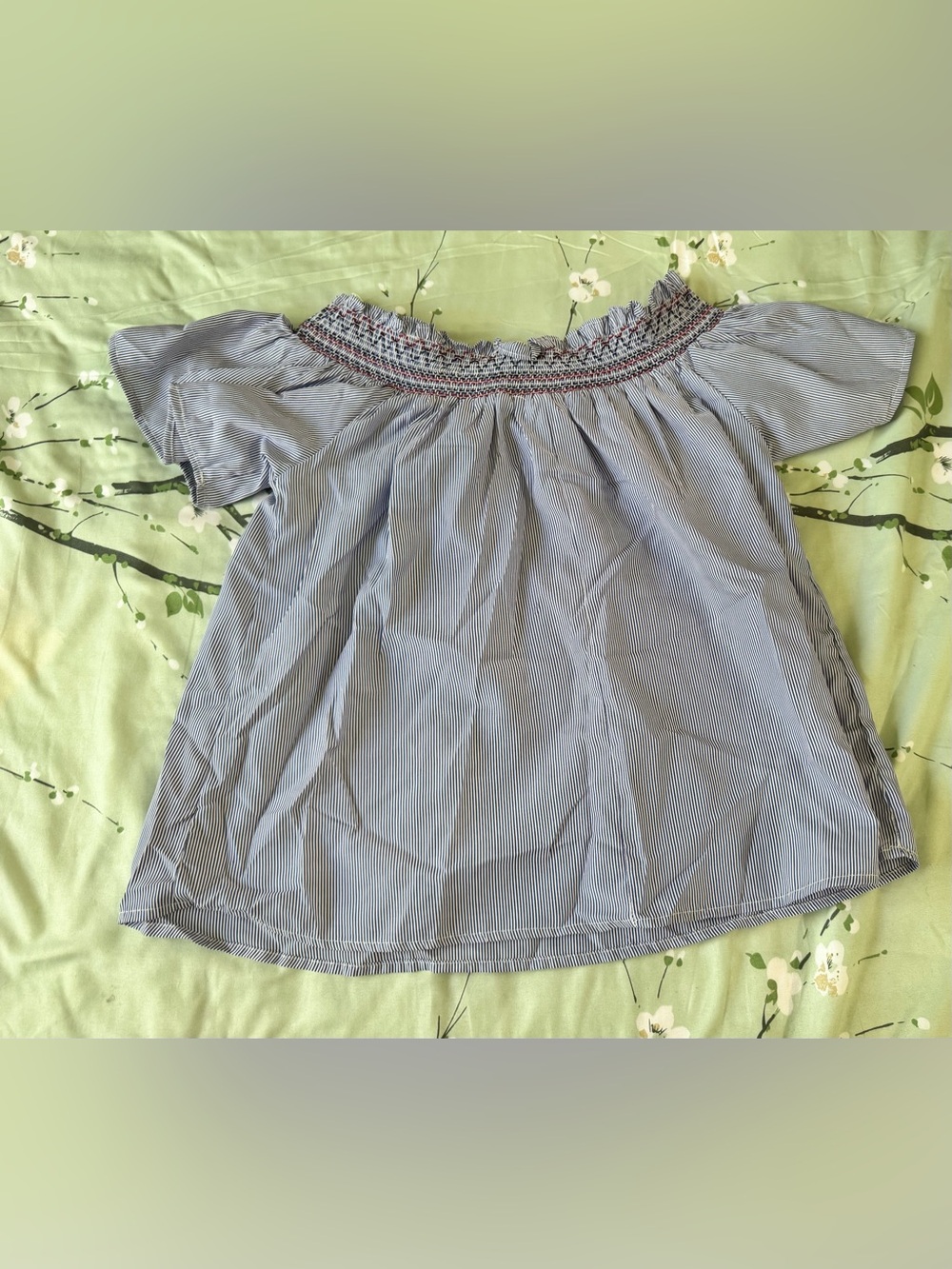 Active USA Blue and White Striped Blouse-Brand new, never used, no tag